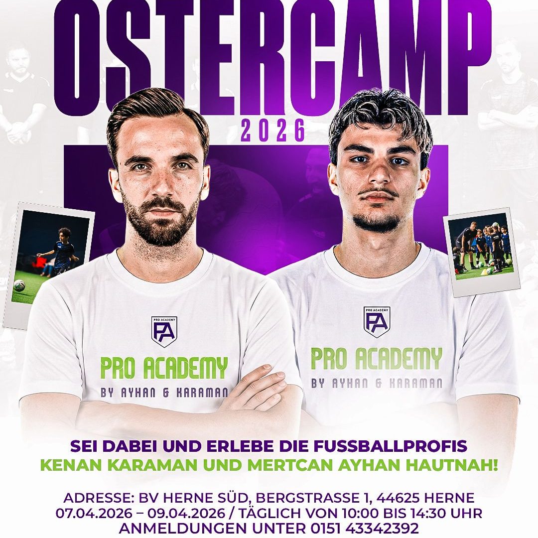 Pro Academy Herbstcamp Ankündigung: 13.-14. Oktober, Bergstraße 1, 44625 Herne.